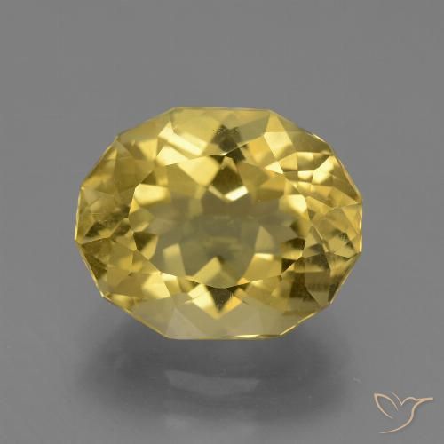 5.24ct 자연스러운 연노랑 인회석, 타원형, VVS-VS