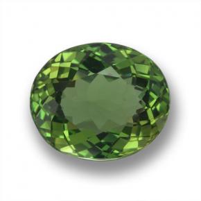 3.43캐럿 천연 그린 아파타이트, 타원형 컷, 10.1×8.5 mm, VVS-VS