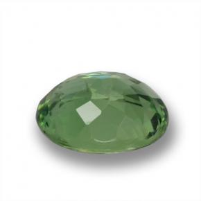 1.38캐럿 천연 미디엄 그린 아파타이트, 타원형 컷, 7.8×6.3 mm, VS-SI