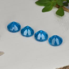 1.27캐럿 천연 파란색 인회석 보석, 라운드 컷, VS