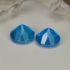 캐럿 천연 블루 아파타이트 보석, 라운드 컷, 3.93 mm, VS-SI