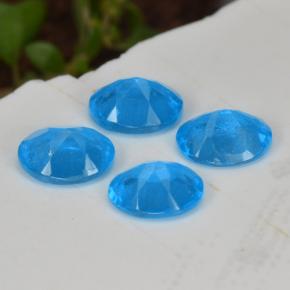 1.33캐럿 천연 인텐스 블루 아파타이트 보석, 타원형 컷, 4.9×4 mm, VS-SI