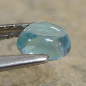 0.51캐럿 천연 블루 아파타이트, 타원형 컷, 5.2×4.3 mm, 투명한
