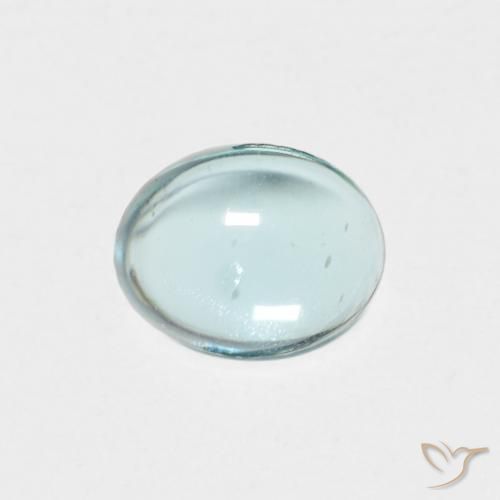 0.93ct 자연스러운 연한 청록색 인회석, 타원형, 투명한