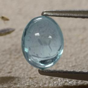 0.94캐럿 천연 라이트 블루 아파타이트, 타원형 컷, 6.2×5 mm, 투명한