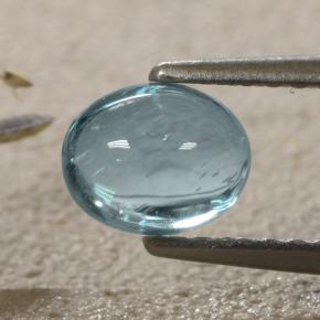 0.94캐럿 천연 라이트 블루 아파타이트, 타원형 컷, 6.2×5 mm, 투명한
