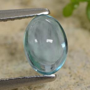 0.83캐럿 천연 라이트 청록색 아파타이트, 타원형 컷, 6.8×5 mm, 투명한