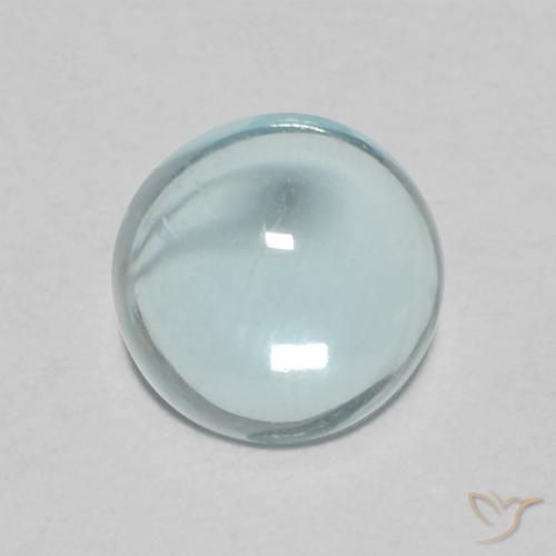 0.69ct 자연스러운 연한 청록색 인회석, 둥근, 투명한