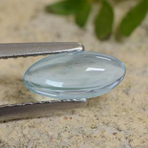 0.73캐럿 천연 라이트 블루 그린 아파타이트, 마퀴즈, 8.8×4.1 mm, 투명한