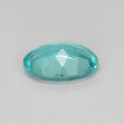 0.82캐럿 천연 일렉트릭 블루 아파타이트, 타원형 컷, 7×5.1 mm, VS