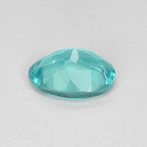 0.82캐럿 천연 밝은 청록색 아파타이트, 타원형 컷, 6.9×5.2 mm, VS