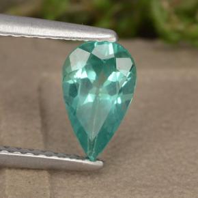 0.93캐럿 천연 블루 그린 아파타이트, 배 모양, 8.2×5.1 mm, VS