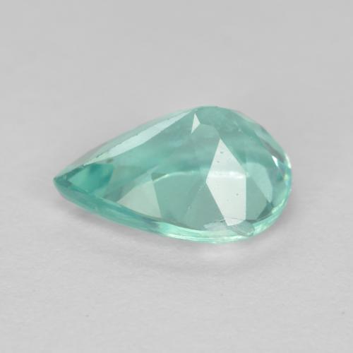 1.12캐럿 천연 강렬한 청록색 아파타이트, 배 모양, 7.8×5.7 mm, VS