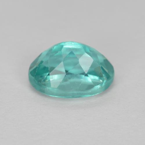 1.01캐럿 천연 라이트 블루 그린 아파타이트, 타원형 컷, 6.8×5 mm, VS