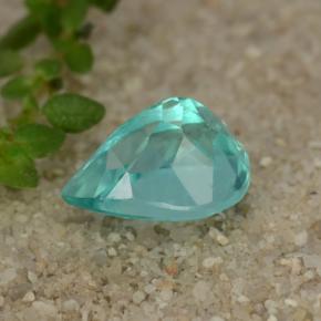 1.16캐럿 천연 푸르스름한 그린 아파타이트, 배 모양, 7.8×5.6 mm, VS