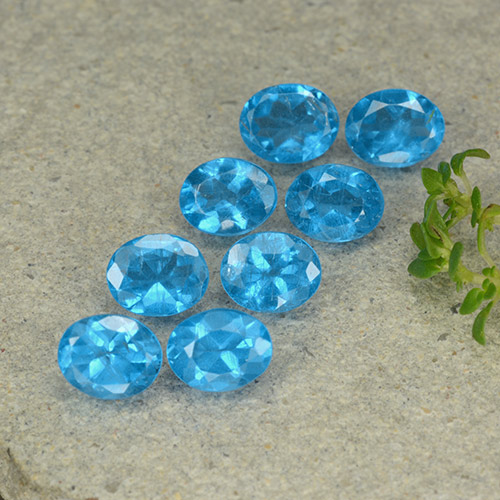 2.68캐럿 천연 파란색 인회석 보석, 타원형 컷, VS