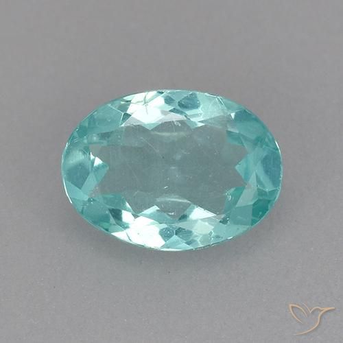 0.77ct 자연스러운 블루 그린 인회석, 타원형, VS