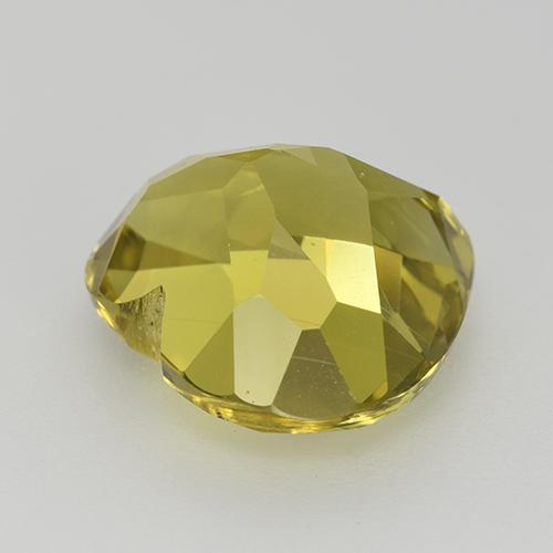 6.12캐럿 천연 미디엄 라이트 옐로우 아파타이트, 하트 모양, 12.3×11.2 mm, VVS-VS