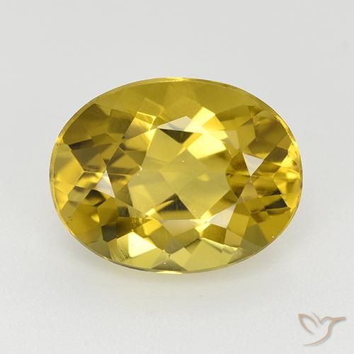 4.90ct 자연스러운 황색을 띠는 금 인회석, 타원형, VVS-VS