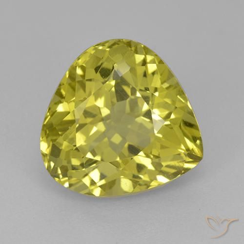 3.73ct 자연스러운 미디엄 옐로우 인회석, 배 모양, VS