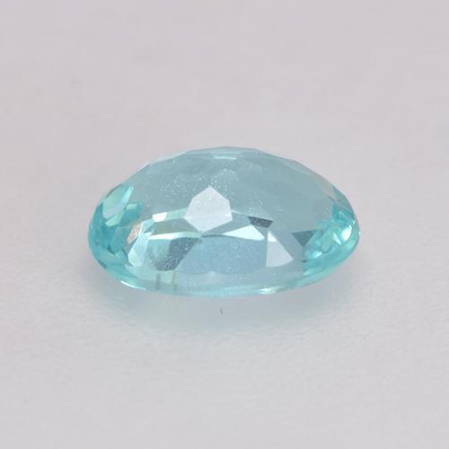 0.53캐럿 천연 일렉트릭 블루 아파타이트, 타원형 컷, 5.9×4.4 mm, VS