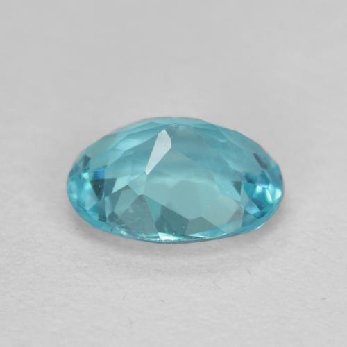 0.48캐럿 천연 그린 블루 아파타이트, 타원형 컷, 5.7×4.5 mm, VS-SI