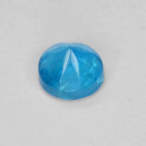 0.22캐럿 천연 인텐스 블루 아파타이트, 라운드 컷, 3.62 mm, VS