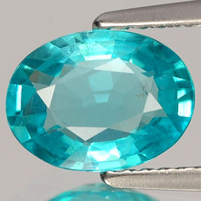 1.45캐럿 천연 라이트 블루 아파타이트, 타원형 컷, 8.9×6.6 mm, VS