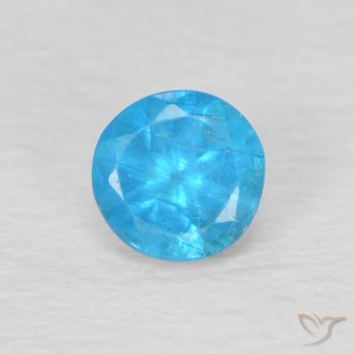 0.23ct 자연스러운 미디엄 블루 인회석, 둥근, VS