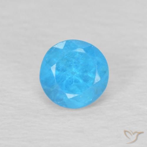0.24ct 자연스러운 미디엄 블루 인회석, 둥근, VS