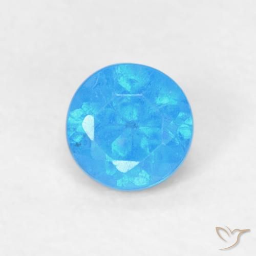 0.18ct 자연스러운 미디엄 블루 인회석, 둥근, VVS-VS