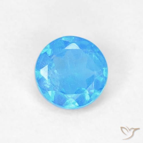 0.20ct 자연스러운 미디엄 블루 인회석, 둥근, VVS-VS