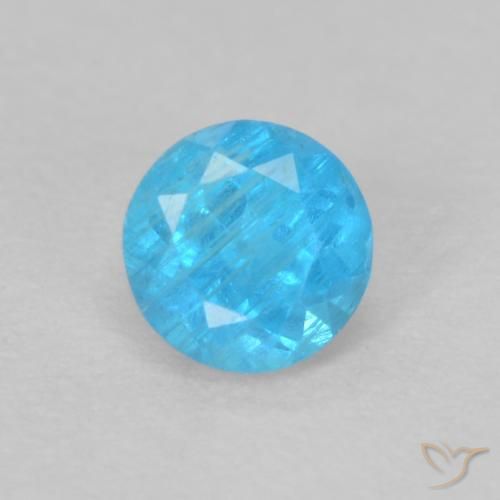 0.24ct 자연스러운 딥 애저 블루 인회석, 둥근, VS