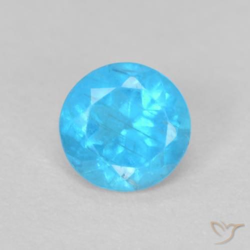0.20ct 자연스러운 하늘색 인회석, 둥근, VS