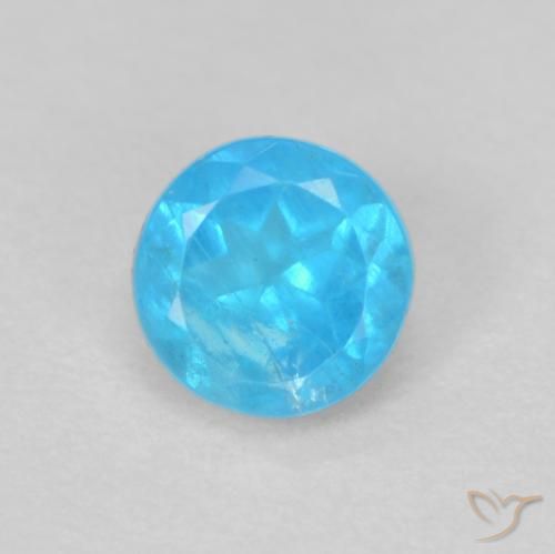 0.21ct 자연스러운 하늘색 인회석, 둥근, VS