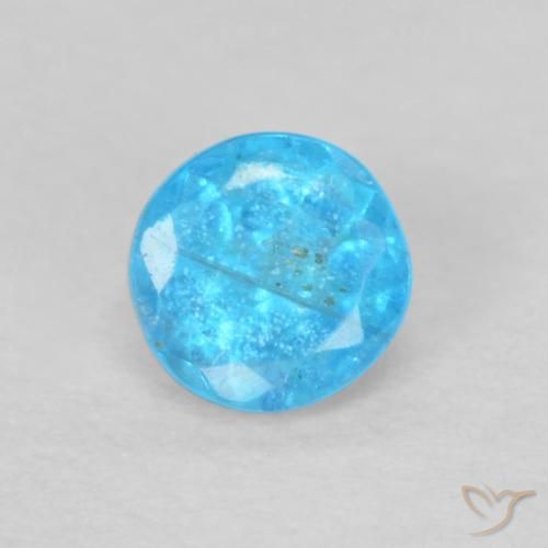 0.19ct 자연스러운 하늘색 파랑 인회석, 둥근, VS