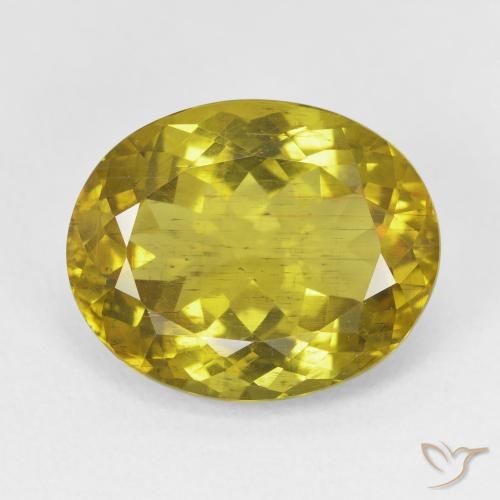 11.23ct 자연스러운 갈황색 인회석, 타원형, VS