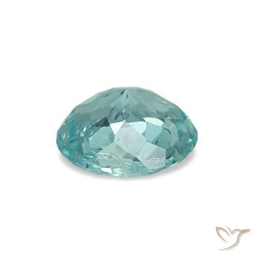 0.95캐럿 천연 미디엄 블루 그린 아파타이트, 라운드 컷, 6.50 mm, VS-SI