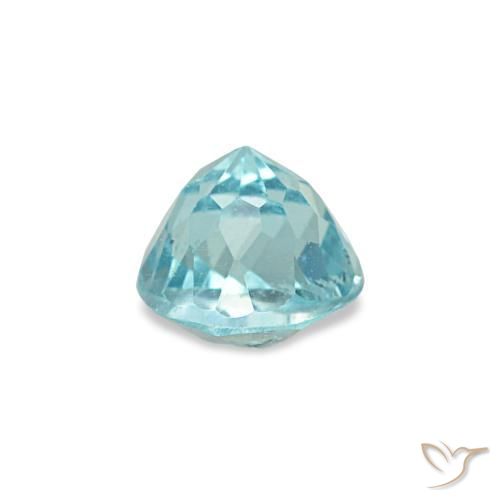 0.33캐럿 천연 블루 그린 아파타이트, 라운드 컷, 3.90 mm, VS-SI