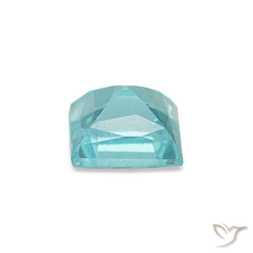 0.59캐럿 천연 미디엄 블루 그린 아파타이트, 스퀘어, 4.7×4.6 mm, VS-SI