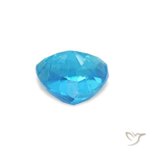 0.34캐럿 천연 깊은 하늘빛 아파타이트, 트릴리언, 4.5×4.4 mm, SI