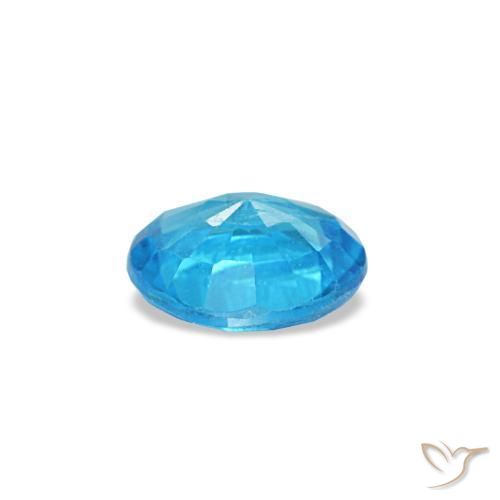 0.33캐럿 천연 딥 애저 블루 아파타이트, 라운드 컷, 4.65 mm, SI