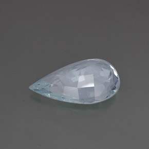 14.24캐럿 천연 라이트 블루 아쿠아마린, 배 모양, 22.6×17 mm, SI