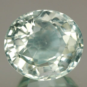 4.84캐럿 천연 라이트 그린 블루 아쿠아마린, 타원형 컷, 11.3×10 mm, VS