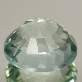 4.84캐럿 천연 라이트 그린 블루 아쿠아마린, 타원형 컷, 11.3×10 mm, VS