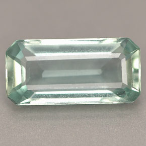 1.79캐럿 천연 라이트 그린 블루 아쿠아마린, 에메랄드 컷, 11.6×5.6 mm, VVS-VS
