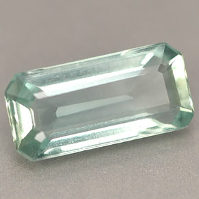 1.79캐럿 천연 라이트 그린 블루 아쿠아마린, 에메랄드 컷, 11.6×5.6 mm, VVS-VS