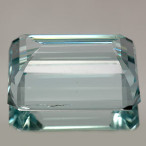 19.12캐럿 천연 라이트 블루 아쿠아마린, 에메랄드 컷, 19.3×12.9 mm, VS