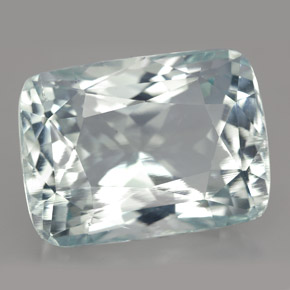 26.63캐럿 천연 라이트 그린 블루 아쿠아마린, 쿠션 컷, 20.5×15.1 mm, IF