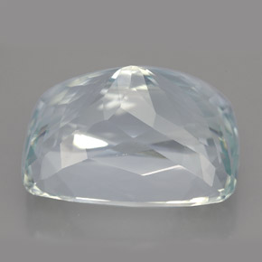26.63캐럿 천연 라이트 그린 블루 아쿠아마린, 쿠션 컷, 20.5×15.1 mm, IF